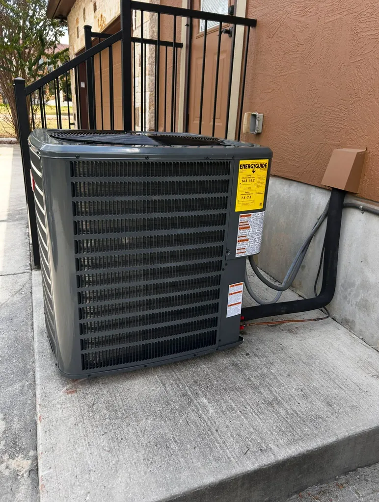 Stucco home AC condenser replacement